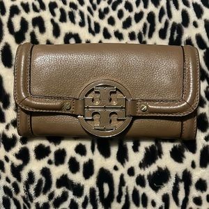 Brown Tory Burch Wallet